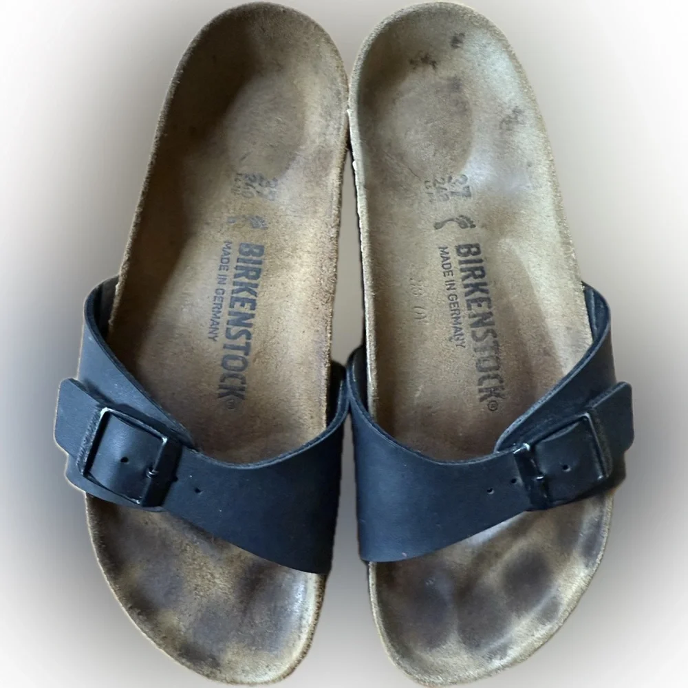 Birkenstock Madrid Classic Black Slip-On Sandals - Picture 2 of 6